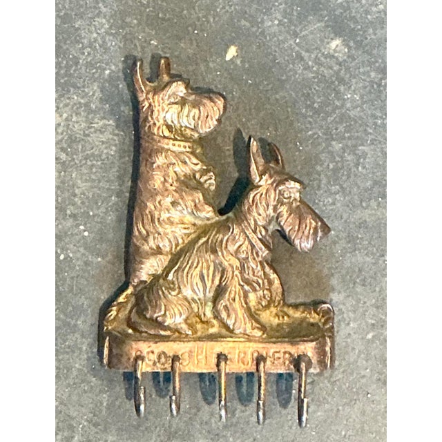 Vintage Patinated Metal Scotch Terrier Key Holder For Sale - Image 12 of 12