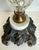 Metal Hollywood Regency Brass & Cut Glass Ashtray Stand With Crystals and Marble Base For Sale - Image 7 of 12