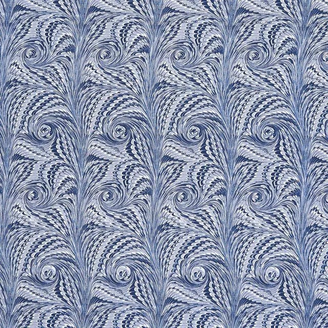 Sample- Schumacher Verona Fabric in Lapis For Sale