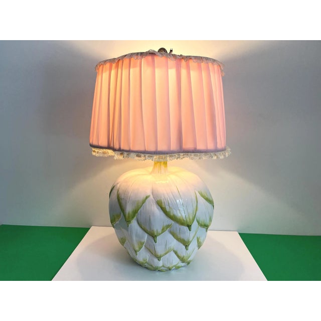 Boho Chic 1960s Italian Artichoke Lamp by F Cooper For Sale - Image 3 of 18
