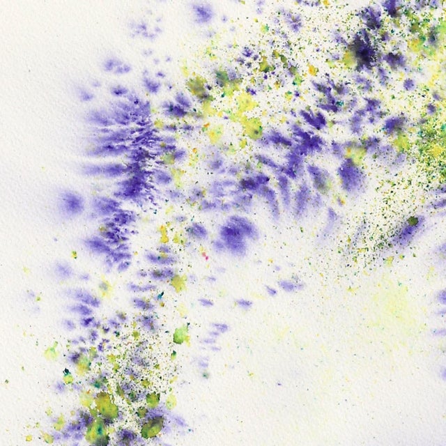 Dogwood Flower - Dramatic Abstract Purple Botanical Floral Still Life Painting Original Artwork by Xiao Wen Xu For Sale - Image 4 of 8