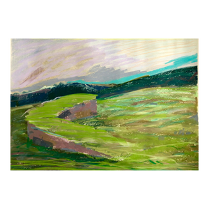 Dennis Leon, Large Abstract Landscape Pastel Drawing Painting San Francisco Artist, Megan #10, 1981