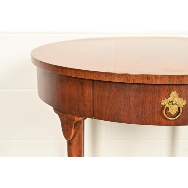 Baker Furniture Queen Anne Walnut Tea Table For Sale - Image 10 of 16