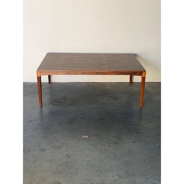 Large Danish Mid-Century Modern Rosewood Coffee Table — Vintage Scandinavian Design 1960s For Sale In Los Angeles - Image 6 of 10