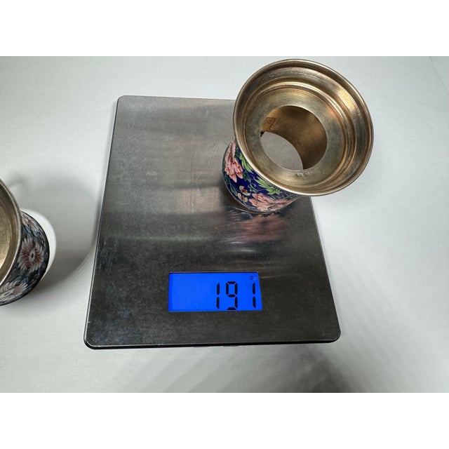 Mid-20th Century 916 Silver Cups - A Pair For Sale - Image 10 of 11