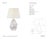 AERIN by Visual Comfort Signature Rocco 27" Table Lamp in White with Linen Shade Designer: AERIN Height: 27.25" Base: 4.5"...