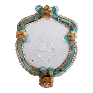 Late 19th Century Venetian Glass Candle Sconce For Sale