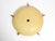 Beautiful mid century modern ceiling or wall lamp made of beige fiberglass. five teak elements are inserted along the...