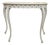 Vintage French Demilune Onyx Top Console Table With Braided Apron For Sale