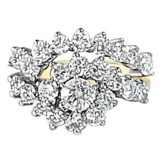 Two Carat Diamond Wedding Ring Set, Size 5 For Sale