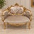 Elevate a refined interior with this spectacular French Louis XV-style settee, distinguished by an elaborately carved...