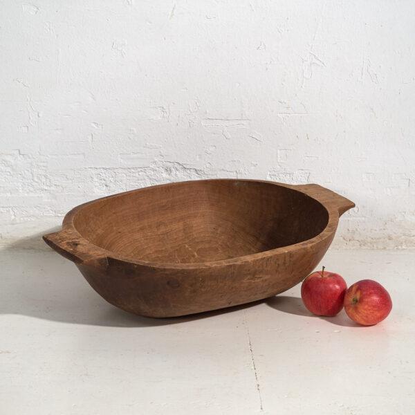 Brown Antique Carved Wooden Bowl For Sale - Image 8 of 8