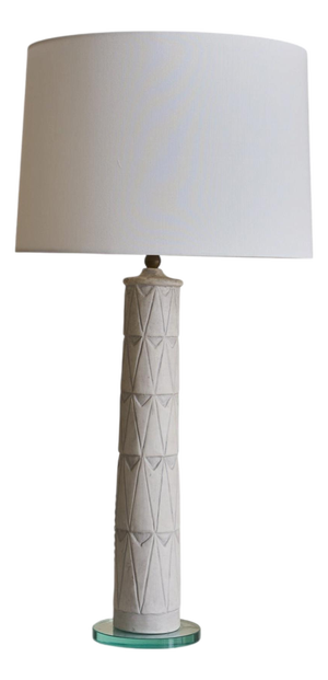 Vintage Italian Ivory Ceramic Table Lamp - 2 Available