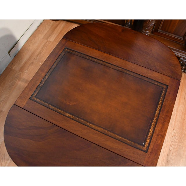 1930s Pair of Weiman Regency Mahogany & Leather Top Pembroke Side / End Tables For Sale - Image 18 of 18