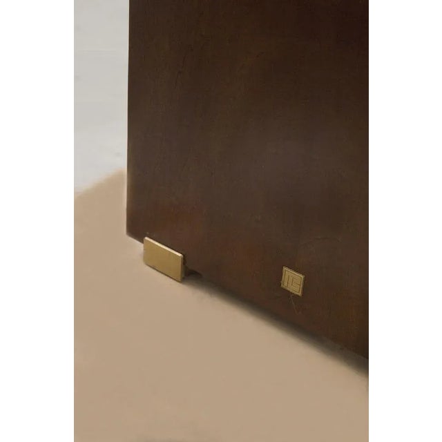 Gorgeous vintage wooden bookcase designed by Pierre Balmain in the 80s, fine French craftsmanship. The vintage bookcase is...