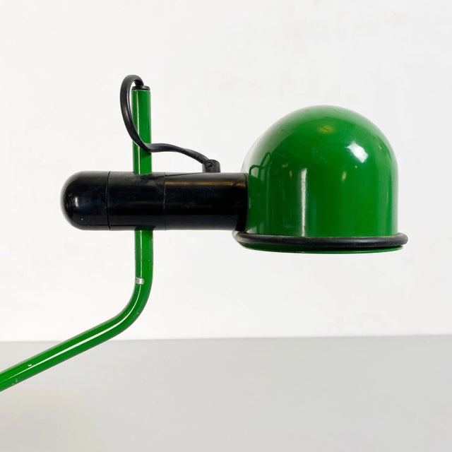 Metal Mid-Century Italian Modern Green Metal Clamp-on Table Lamp, 1980s For Sale - Image 7 of 10