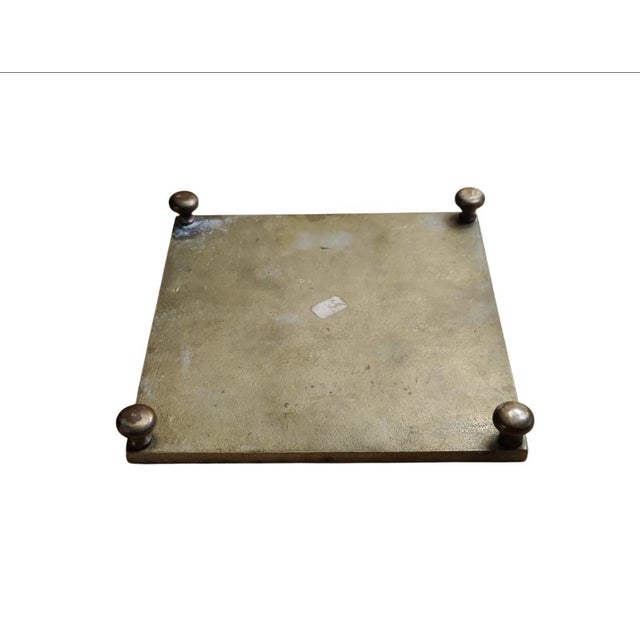 Metal Sarreid Ltd. Brass Tic Tac Toe Footed Board Game Set For Sale - Image 7 of 10