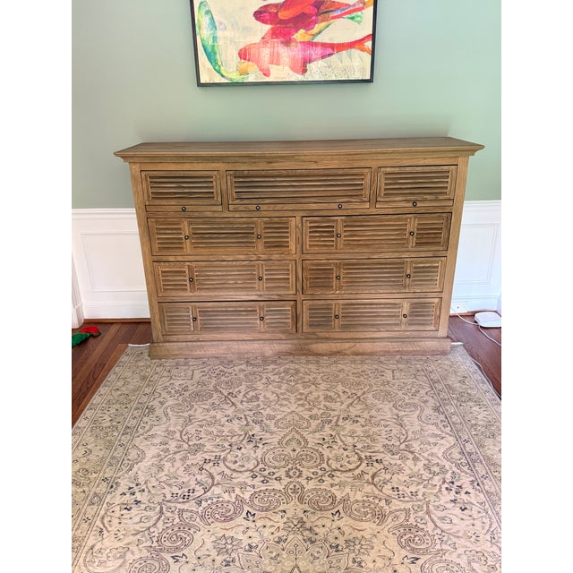 Wood Oversized Restoration Hardware Shutter Dresser For Sale - Image 7 of 7