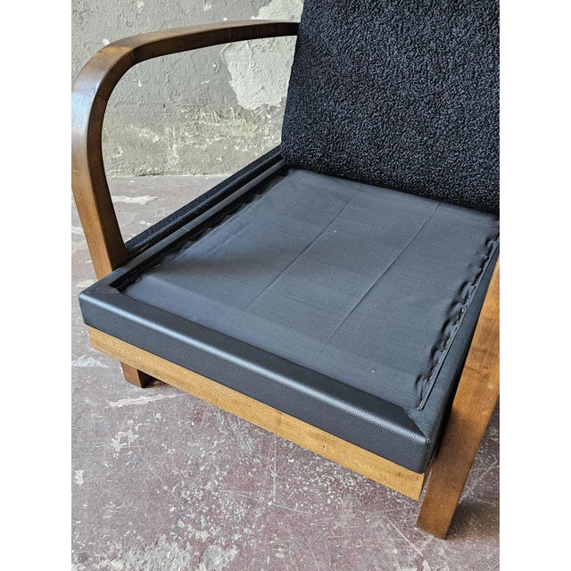 Wood Art Deco La Riposante Reclining Armchair from Knoll, 1930s For Sale - Image 7 of 14