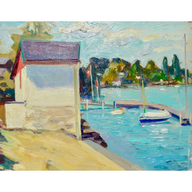 Contemporary Switzerland,Lac Leman, Plein Air Painting For Sale - Image 3 of 5