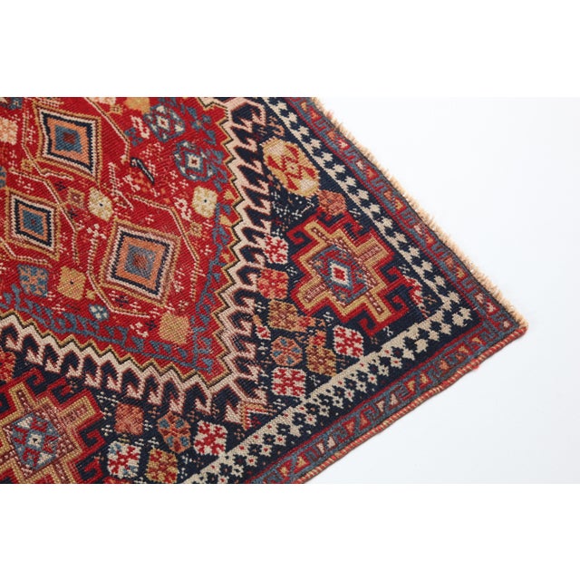 Textile Antique Handknotted With Tribal Figures Floor Rug-5' 7'' X 3' 2'' For Sale - Image 7 of 13