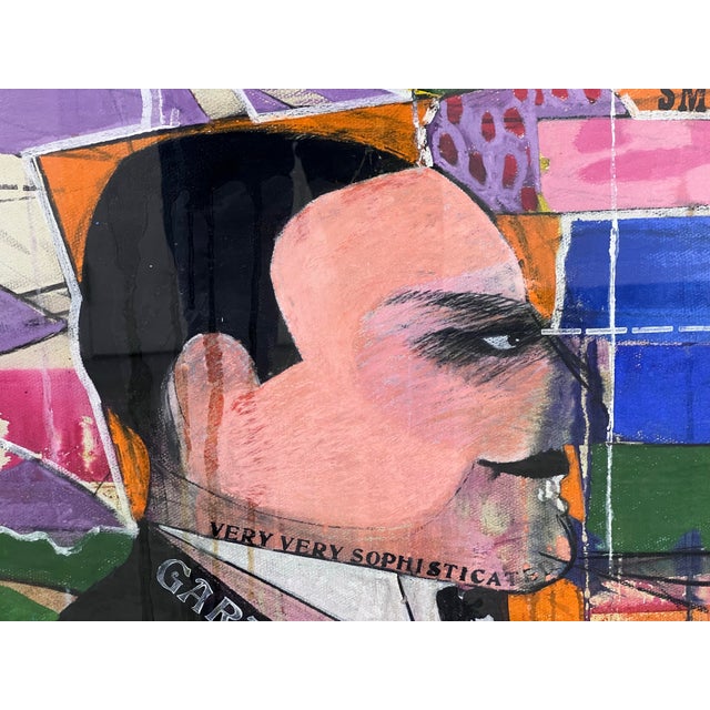 Richard Merkin "An Evening With Adolphe Menjou" Mixed Media Art Work, Framed For Sale - Image 4 of 12