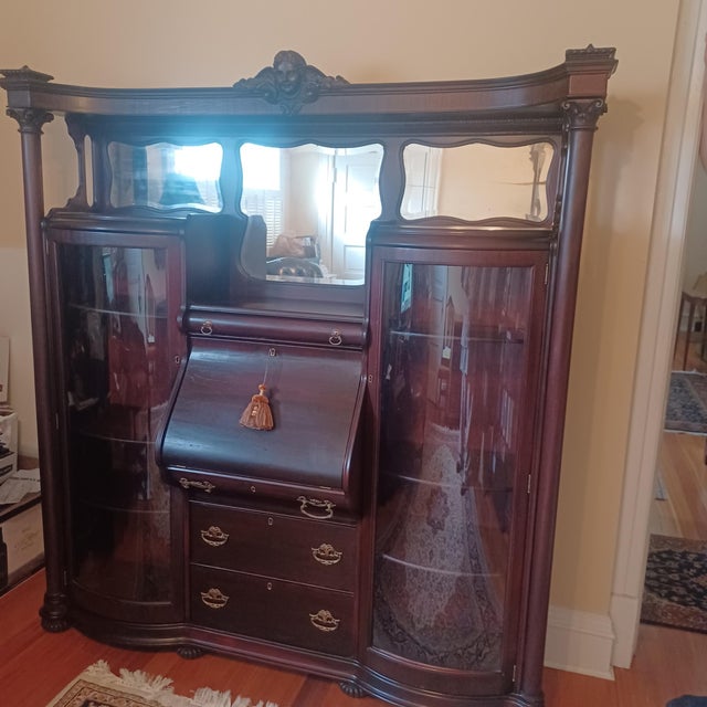 1900s Victorian Mahogny Secretary For Sale - Image 10 of 10