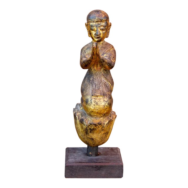 Antique Kneeling Praying Monk For Sale