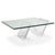 Coffee Table with Lucite "Zig-Zag" Base For Sale - Image 4 of 5