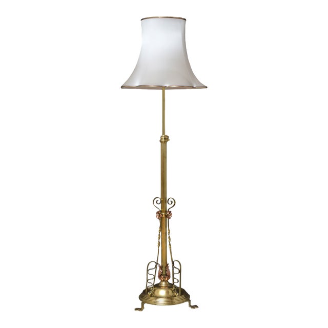 Art Nouveau Floor Standard Lamp For Sale