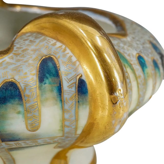RStK Amphora Bowl, c.1900, Hand-Painted Floral & Gilt, 10.25-Inch For Sale - Image 13 of 15