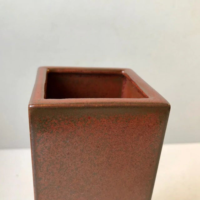 Mid-Century Modern Vintage Japanese Ceramic Ikebana Vase from Yamasan, 1970s For Sale - Image 3 of 6