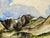 Rustic Henry Emil Salloch Original Watercolor on Paper Alpine Mountain Range, 1956. For Sale - Image 3 of 7