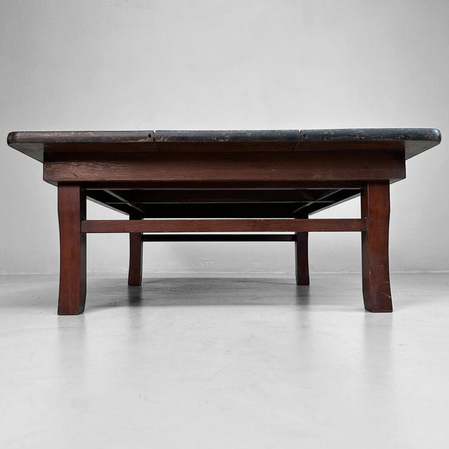 Vintage Japanese Wooden Folding Leg Table, 1920s For Sale - Image 4 of 18