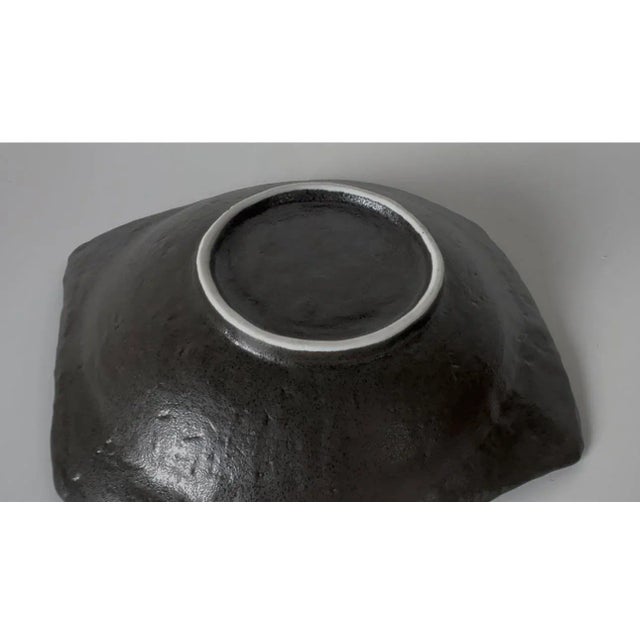 Vintage Organic Art Handmade Decorative Pottery Bowl / Dish For Sale - Image 9 of 9