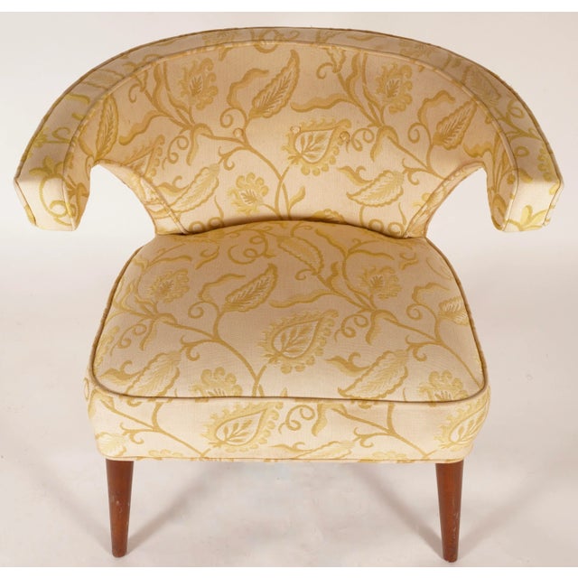 1960s Vintage Tommi Parzinger Veronese Klismos Upholstered Armchairs- Set of 2 For Sale - Image 9 of 12