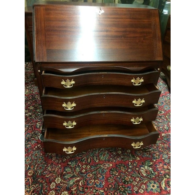 Vintage Secretary Desk, Mahogany Slant Front Desk For Sale - Image 13 of 16