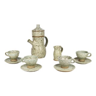 Coffee Service by Gustave Tiffoche, 1970, Set of 10 For Sale