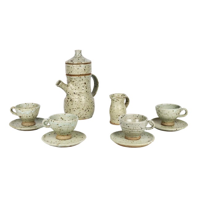 Coffee Service by Gustave Tiffoche, 1970, Set of 10 For Sale