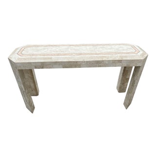 Mid-Century Tessellated Tile Console Table For Sale