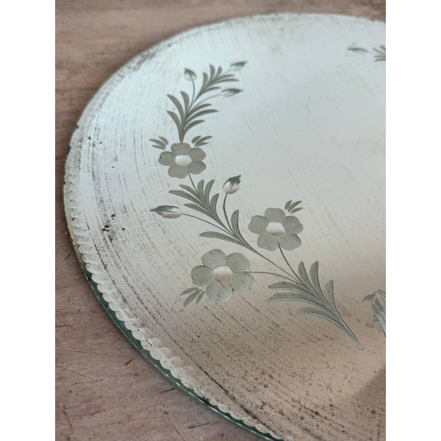 Etched Glass Mirror “Mother” For Sale - Image 4 of 5