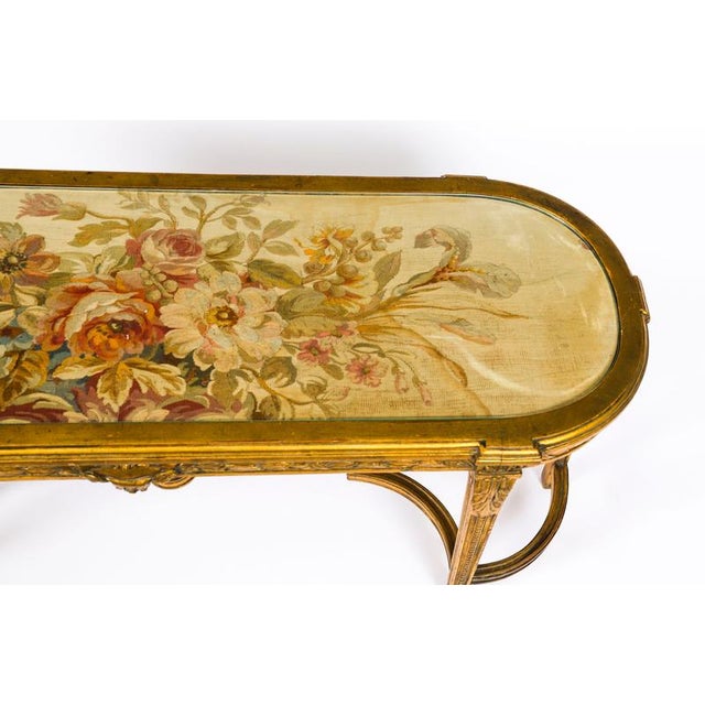 1930s Low French Louis Revival Giltwood Coffee Table, 1930s For Sale - Image 5 of 17