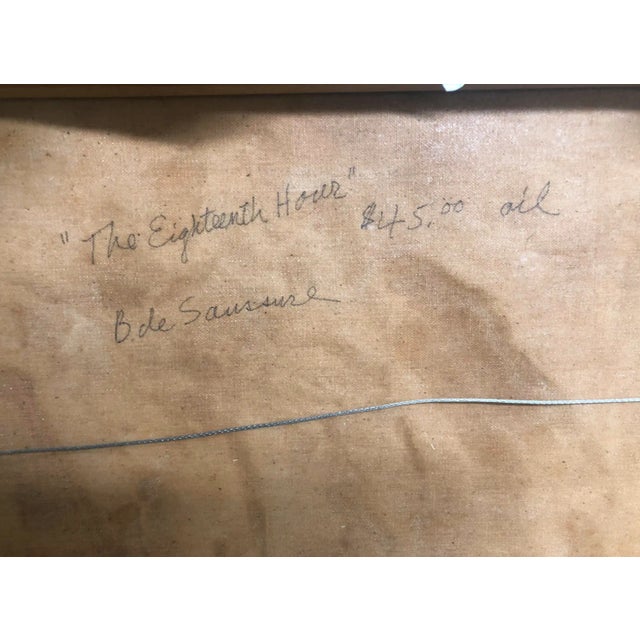 Paint 1970s Barbara DeSassure Abstract Oil on Canvas For Sale - Image 7 of 9