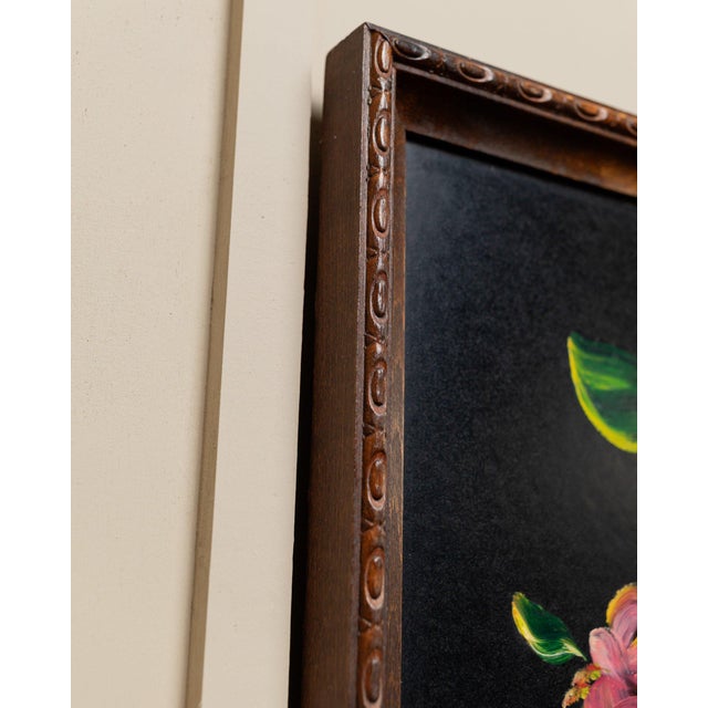 Italian Artist, Flower Bouquet, 1960s, Oil Painting, Framed For Sale - Image 8 of 12