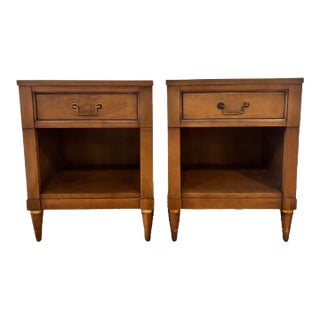 Mid 20th Century Pair of Century Furniture Nightstands For Sale