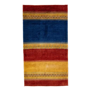Geometric Multicolor Modern Handmade Persian Gabbeh Wool Rug
