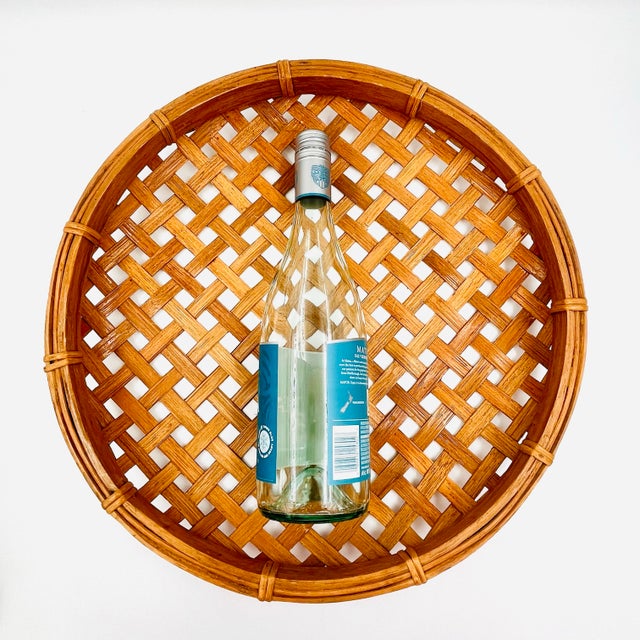 Beautifully handcrafted vintage woven rattan drying tray or wall hanging. Traditionally used for drying herbs, fish, or...