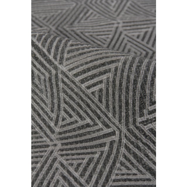 Not Yet Made - Made To Order Witney Charcoal Flatweave Wool/Silk Area Rug - 8'x10' For Sale - Image 5 of 8