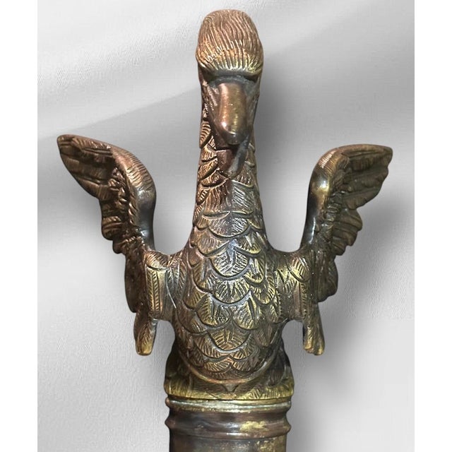 Early 20th Century Rustic Bedframe Chandelier With Swan Motif For Sale - Image 4 of 14