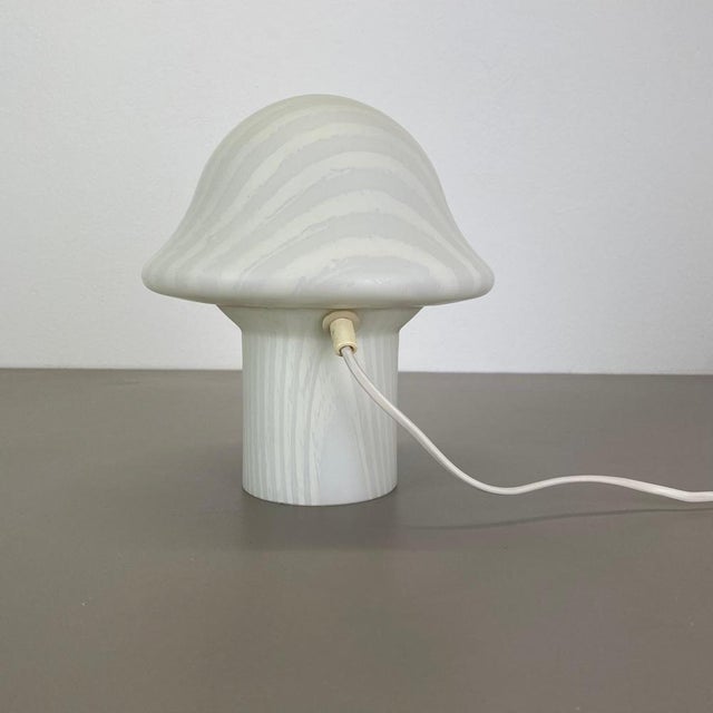Glass Mushroom Zebrano Desk Light from Peill & Putzler, Germany, 1970s For Sale - Image 12 of 18